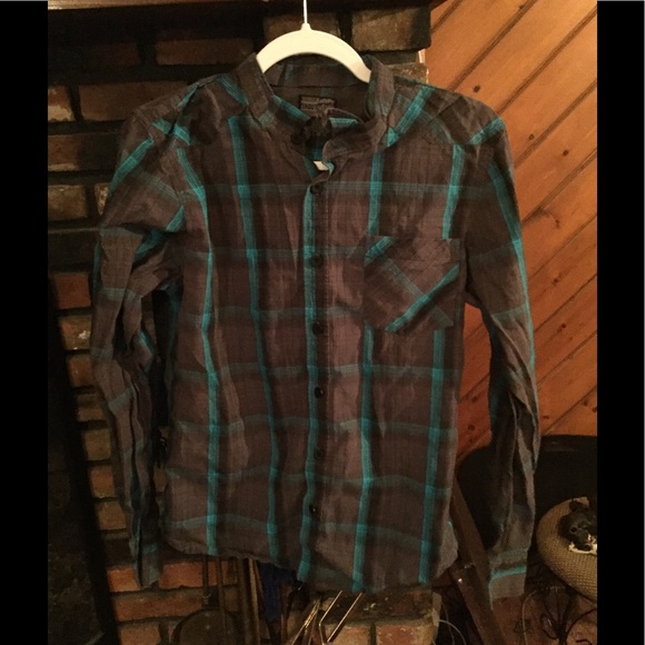 shout house Other - Blue and Brown Plaid button up